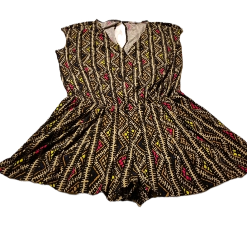 Bcbgeneration Boho Romperstriped Size Medium Mult… - image 1